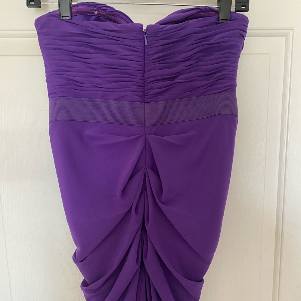 💜💜Purple ruched cocktail dress💜💜 - Picture 4 of 5
